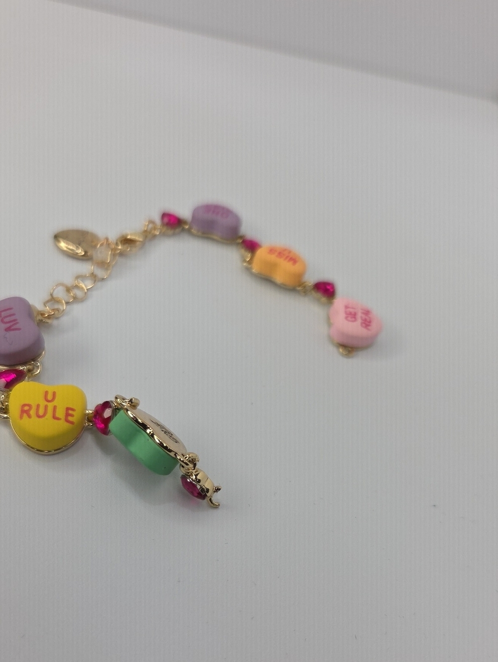 💕▪️Betsey Johnson ▪️(broken Link ) ❌️Damaged❌️ Think Pink Candy Bracelet - Picture 3 of 8